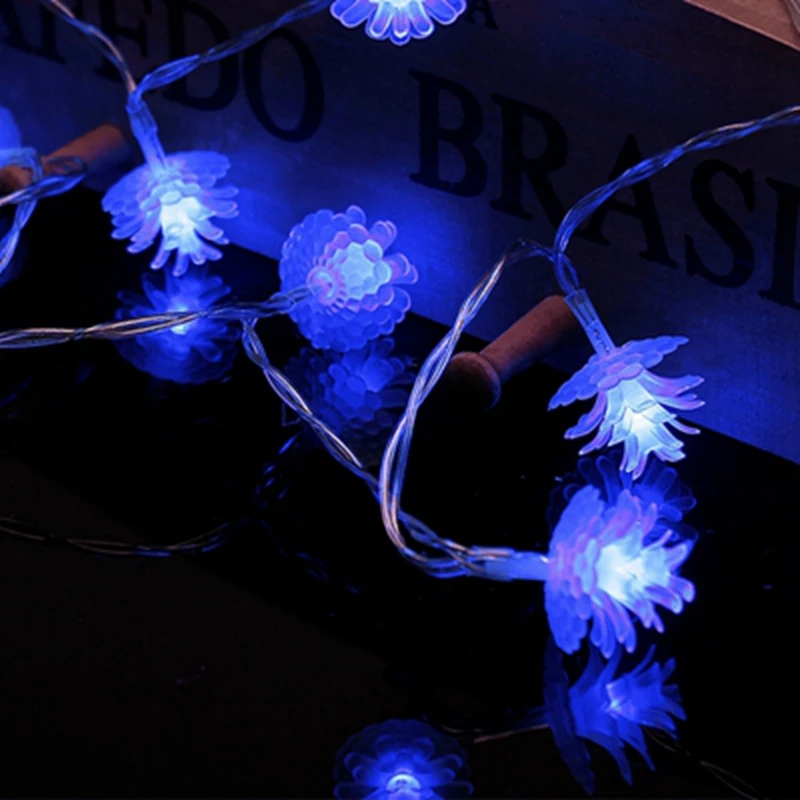 LED Pine cone Fairy light String 3AA Battery Operated 1M 2M 3M 5M 10M waterproof Christmas Holiday wedding Decoration garland