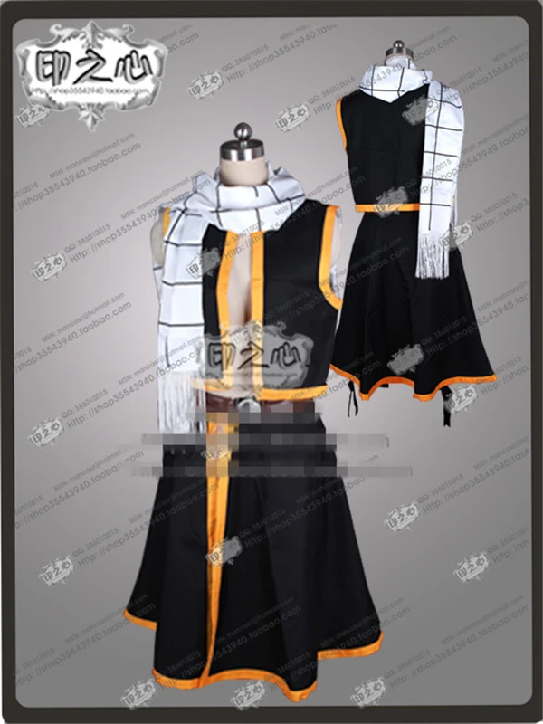 

Anime Fairy Tail Natsu Dragneel Cosplay Costume Waistcoat+Pants+Blet O