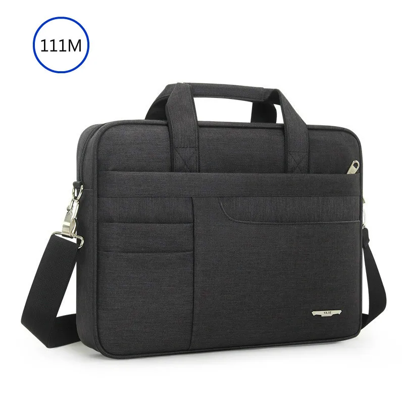 111M-Black-14.1 inch Женский простой портфель, мужская сумка для компьютера, оксфордская сумка для ноутбука, сумка для офиса, мужская сумка через плечо, сумка-мессенджер, Bolso Hombre - Цвет: 111M-Black-14.1 inch