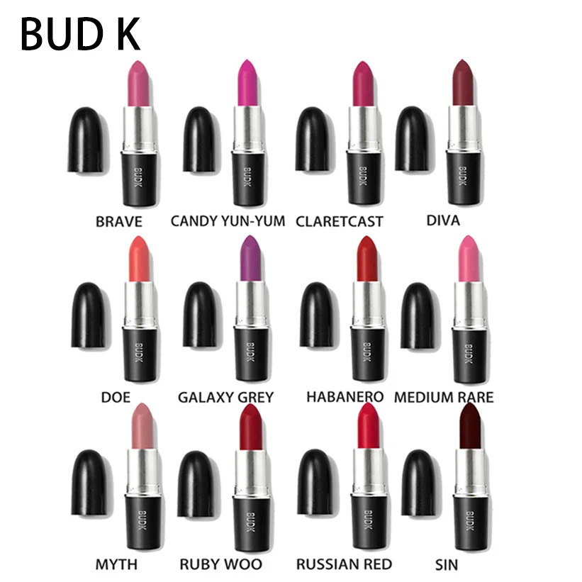 Косметика BUD K 12 видов цветов макияж блеск для губ долговечный водонепроницаемый