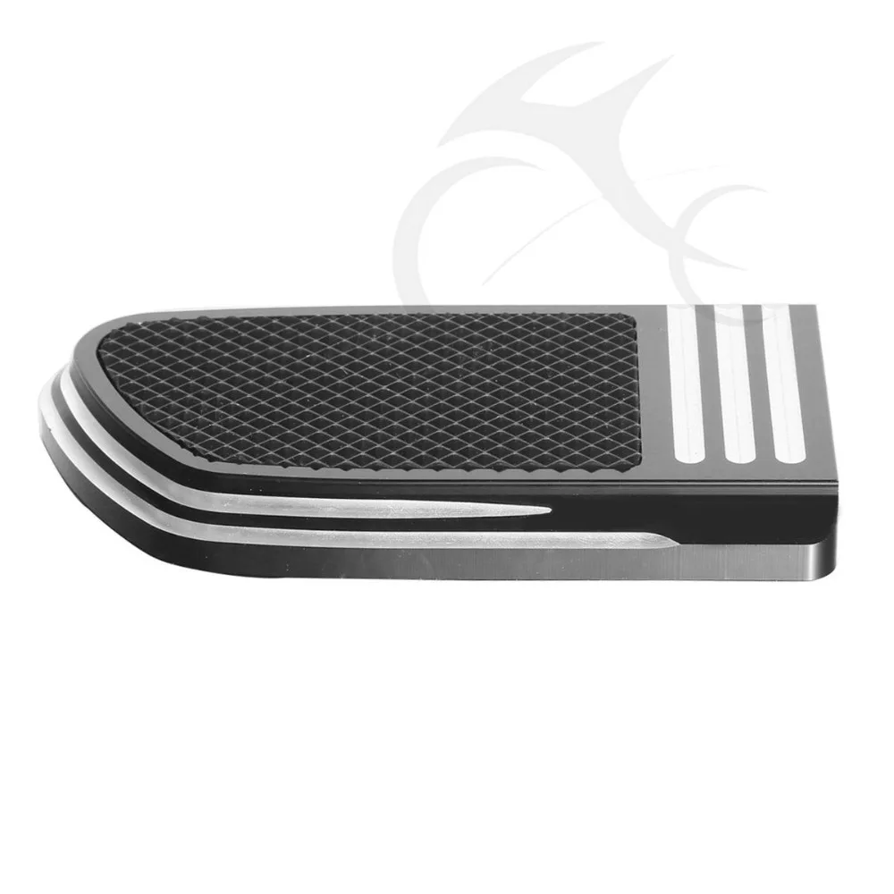 Мотоцикл черный хром Defiance педаль тормоза колодки для Harley Touring Electra Glide FLHT Heritage Softail 1986- Dyna 12-16 15