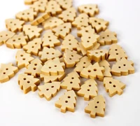 500pcs christmas tree wooden buttons beige natural wood color small buttons diy 13mm