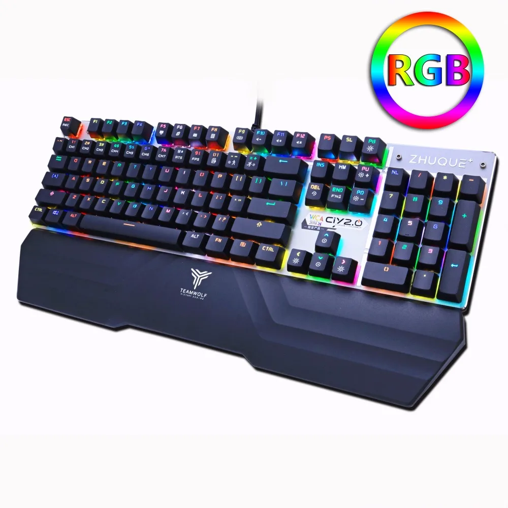 Механическая игровая клавиатура оптической связи коммутатора RGB подсветкой anti