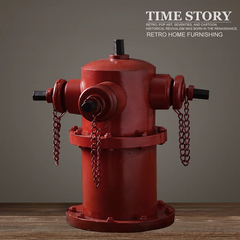 Винтажная модель пожарного гидранта реквизит для фотосъемки ретро железа