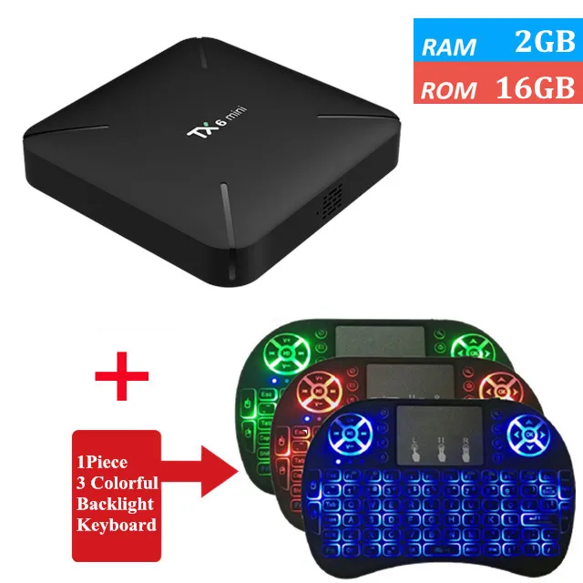 Add I8 Backlit TX6 мини 4K ТВ коробка Android 9,0 2 Гб 16 Гб Allwinner H6 четырехъядерный USB3.0 2,4G Wifi проигрыватель Google PK TX3 X96 - Цвет: Add I8 Backlit