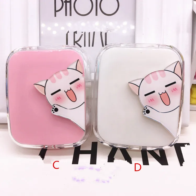 LIUSVENTINA оптовая продажа Портативные акриловые милые кошки Чехол для контактных