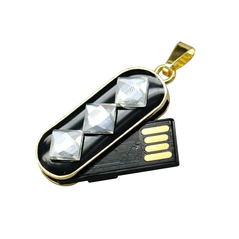 Jewelry Mini USB Stick 2.0 Pendrive 128 GB Flash Drive Real Capacity Crystal Necklace 64GB/8GB/16GB/32GB Girl Gift | Компьютеры и офис