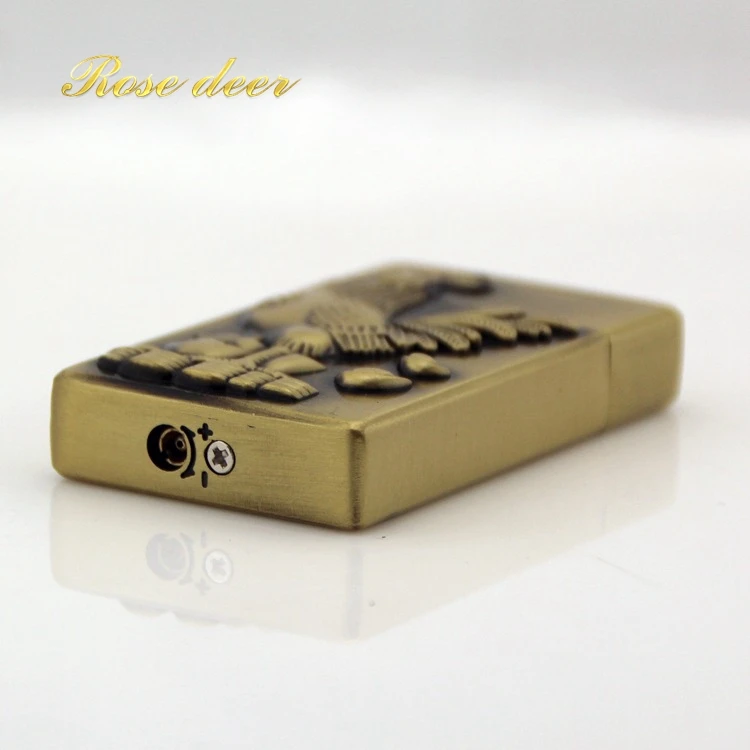 Luxury Compact Jet Butane Lighter Gasoline Inflated Gas Bullion Oil Grinding Wheel Bar Gold Brick Metal NO GAS | Дом и сад