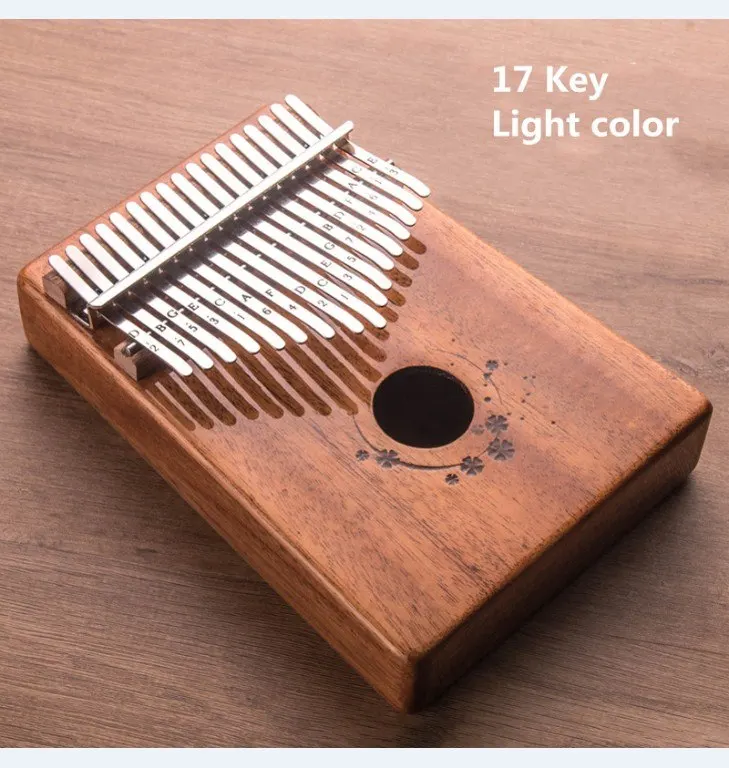 1 17 ключ калимба Африканский сплошной красное дерево палец пианино санза 17 ключей твердой древесины калимба Mbira палец - Цвет: 1