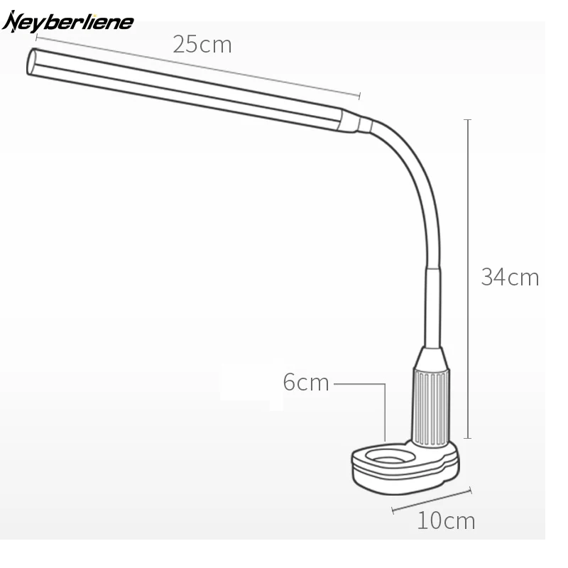 

Desk Lights Clip Table Lamp Usb Stepless Dimming ABS Led Desk Lamp For Dormitory Study Bedroom Bedside Touch Luminaria De Mesa