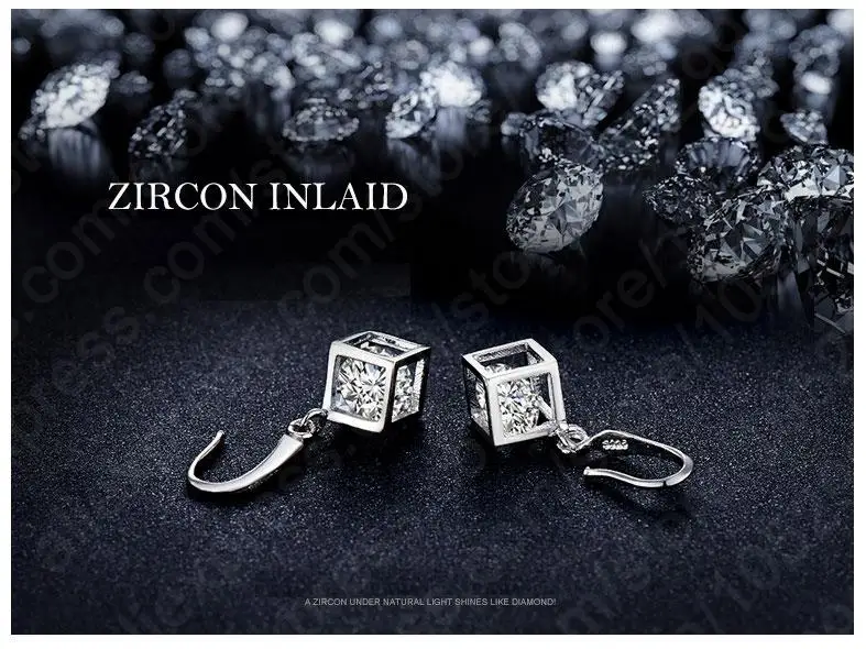 Комплект из колье и серёг серебра 925 пробы