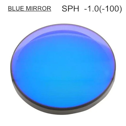 BLUE -1.0(-100) Очки по рецепту SPH-0,5 to-6,0 для близорукости Мужские Женские поляризованные зеркальные линзы солнцезащитные очки с диоптриями близорукие WP015 - Цвет линз: BLUE -1.0(-100)