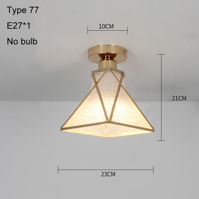 Type 77 no bulb Светодиодные потолочные светильники, современный потолочный светильник, винтажный плафон, клетка, плафон для гостиной, промышленный декор, подвесной светильник - Цвет корпуса: Type 77 no bulb