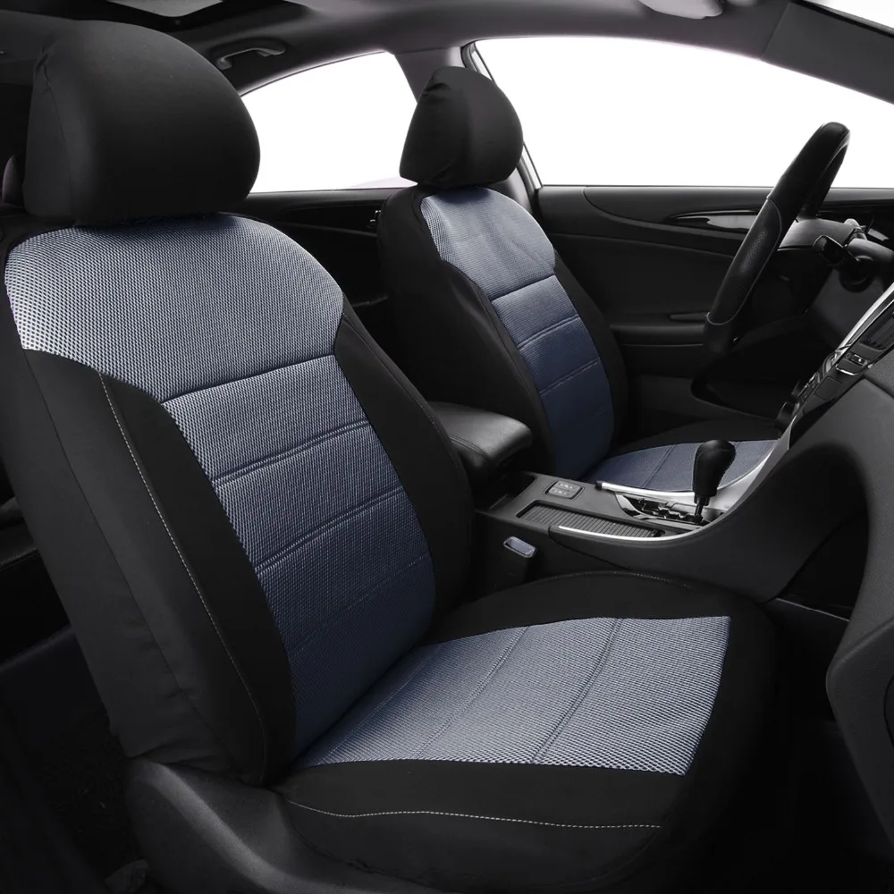 

Car-pass 2 Front Seat Covers Universal Gray Red Blue Beige Car Styling Seat Covers Interior Accessories Auto Protector Covers