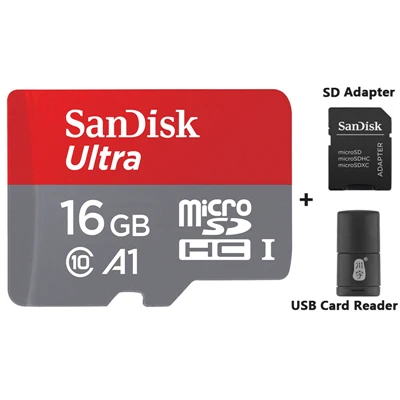 Карта памяти SanDisk MicroSD 32 Гб карта флэш-памяти 64 Гб TF карта 128 ГБ SDHC SDXC 16 Гб UHS-I A1 U1 C10 cartao de memoria с адаптером SD - Емкость: 16GB and Parts