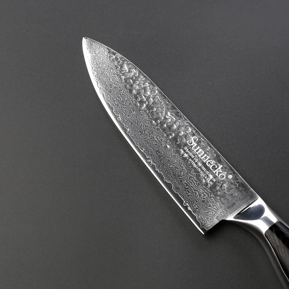 Нож шеф-повара из дамасской стали 6 дюймов с деревянной ручкой | Дом и сад