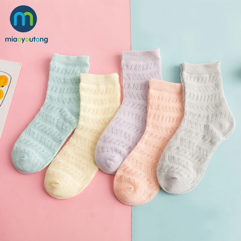 

5Pairs Soft Mesh Colored Geometric Pattern Cotton Cute Girls Newborn Socks Kids Boys Baby Socks Skarpetki Miaoyoutong