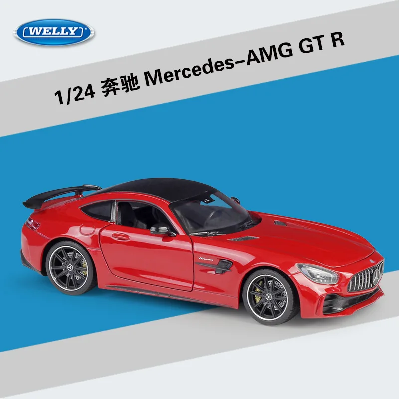 Welly масштаб 1:24 гоночный автомобиль из сплава модель игрушки для Mercedes Benz AMG GTR