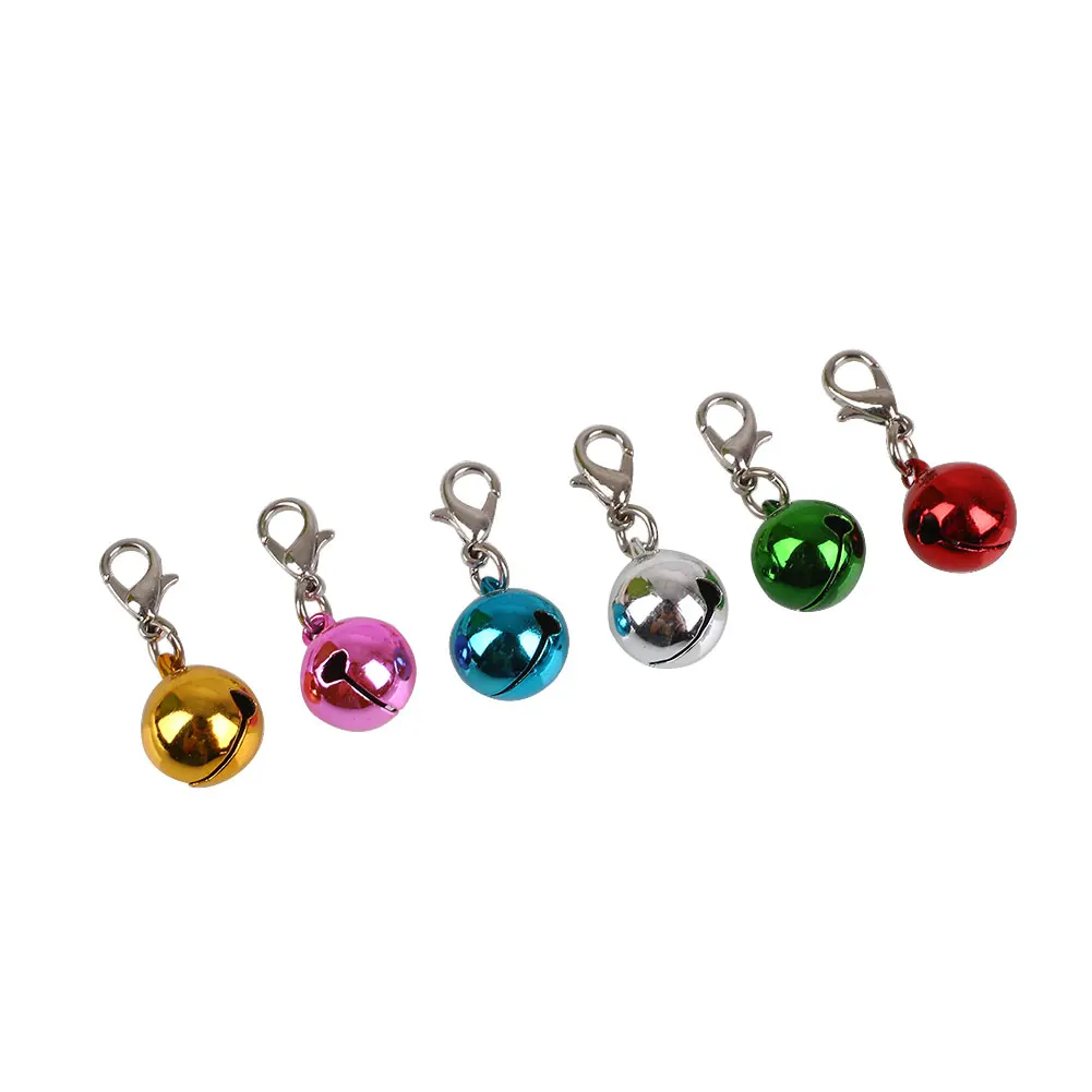

1Pcs Coloured Pet Punny Dog Bell Cat Clothe Charming Lobster DIY Decoration Pet Products Small Iron Bells For Christmas Party