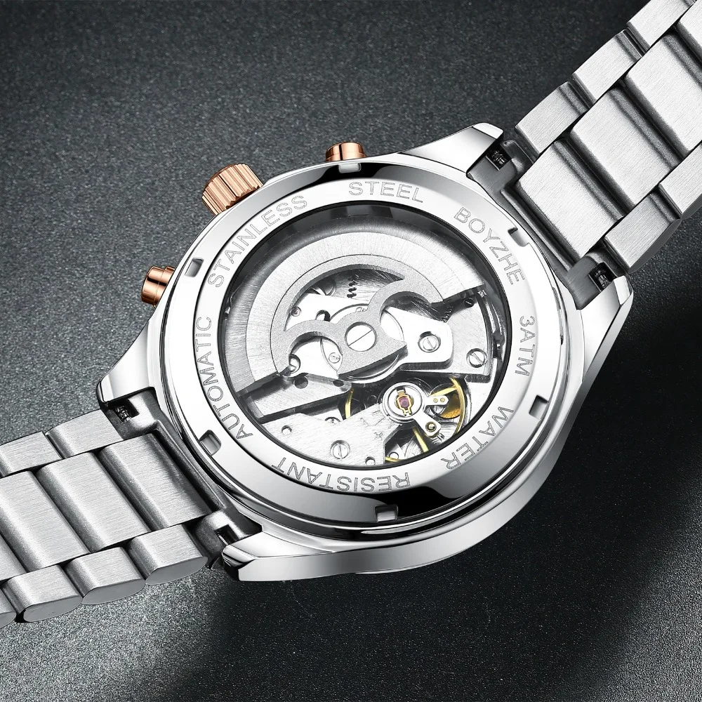 BOYZHE автоматический съемный браслет для мужчин | Наручные часы