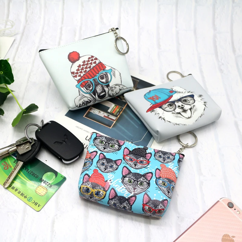 Сумка для ключей Youda с мультяшной собачкой кошельки из искусственной кожи