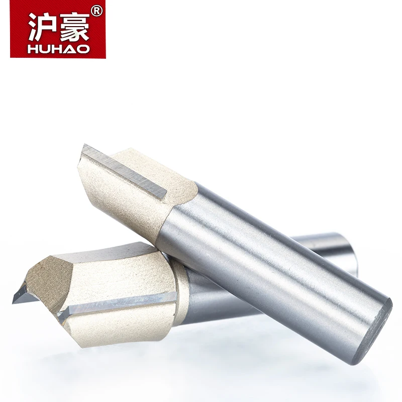 HUHAO 1 шт. 1/2 &quot1/4&quot хвостовик 2 фрезы прямые для древесины вольфрамовый Карбид