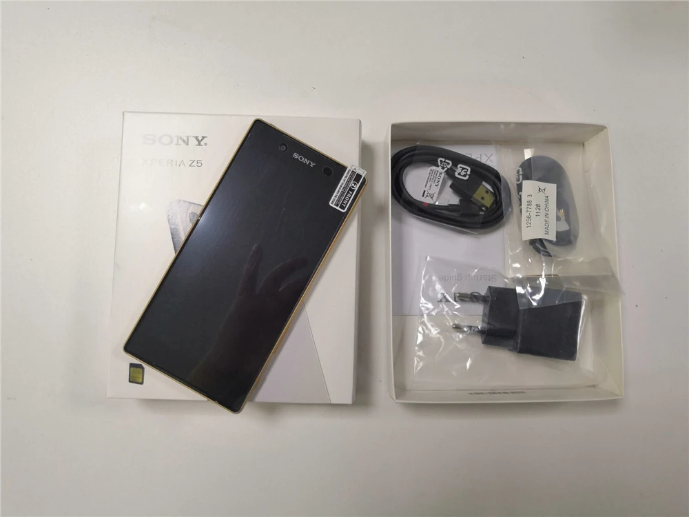 Разблокированный мобильный телефон sony Xperia Z5 E6653, 5,2 дюймов, GSM WCDMA ram, 3 ГБ rom, 32 ГБ, 4G LTE, Android, четыре ядра, камера 23 МП