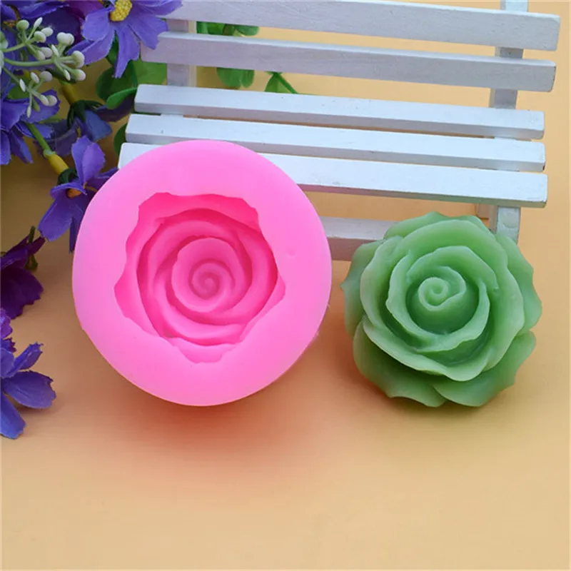 3D Cake Mold Flower Bloom Rose Shape Silicone Moulds Fondant Soap Cupcake Jelly Candy Chocolate Decoration Baking Tool | Дом и сад