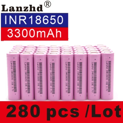 280 PCS 18650 аккумулятор 3,7 V INR18650 литиевые литий-ионные аккумуляторы 3,7 v 30A большой ток 18650VTC7 для samsung 18650(40-280 шт - Цвет: 280 PCS