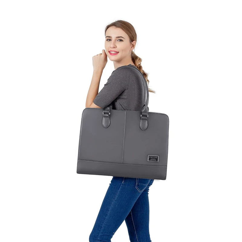 MOSISO сумка для ноутбука из искусственной кожи портфель для женщин 14 15 15,6 дюймов для Macbook hp Dell acer lenovo сумка для ноутбука сумка через плечо