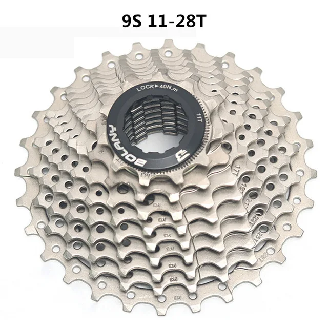 9S 11 28T BOLANY Дорожный/горный велосипед кассета маховик 8 S/9 S/10 S/11 S/12 S 11-52T скорость полный диапазон совместим с SHIMANO - Цвет: 9S 11 28T