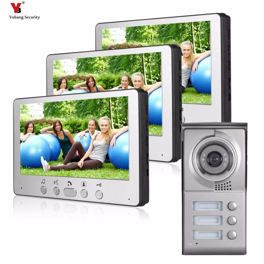 YoBang безопасности проводной дом 7 ''TFT LCD видеодомофон дверной звонок | Видеодомофон -32897913533