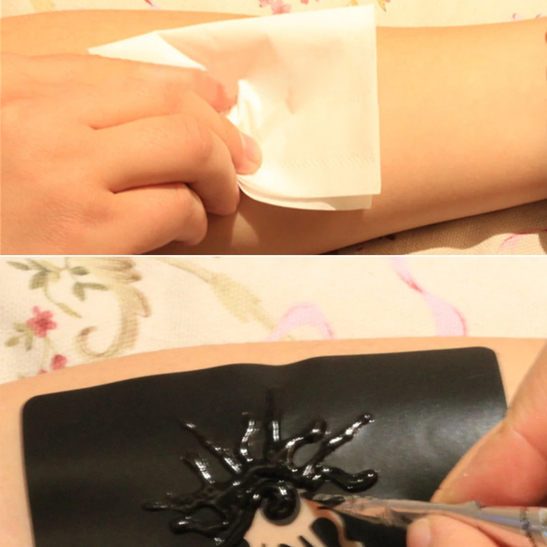 DIY Аэрограф краска для росписи хной индийский шаблон татуировок ручная