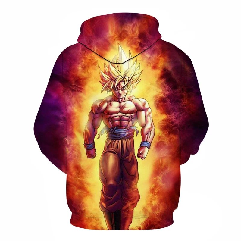 Dragon Ball Z толстовки для мужчин и женщин Аниме с Гоку 3D пуловер мужской спортивный