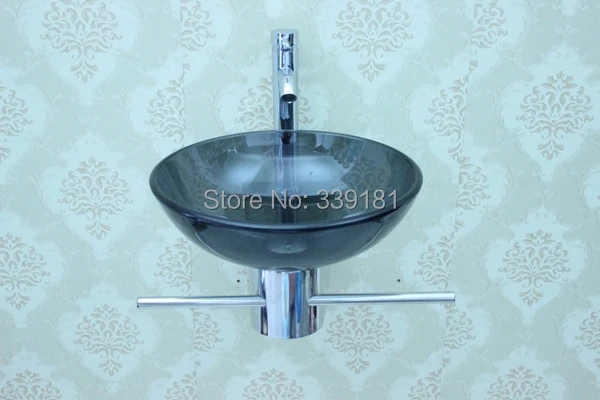glass basin with stainless steel stand and faucet E-9 | Обустройство дома