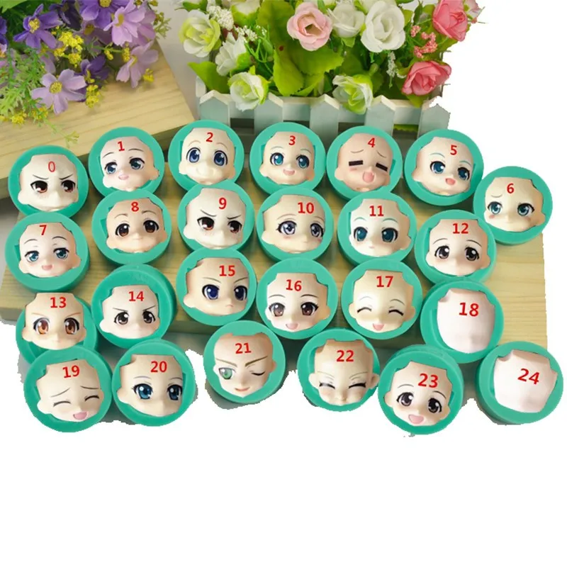 DIY 25PCS Baby Face Silicone Cake Fondant Chocolate Gum Paste Mold Cake Decorating Polymer Clay Resin Sugar Candy Mold FM959