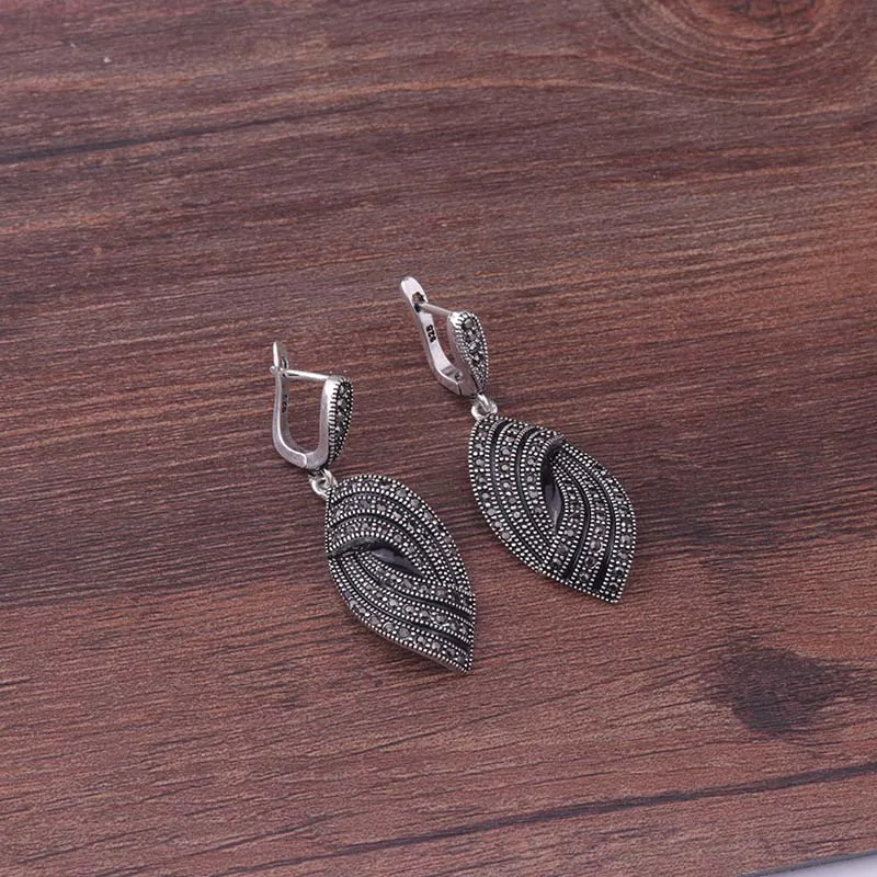 Женский винтажный комплект ювелирных изделий Feelgood набор серебряного цвета с