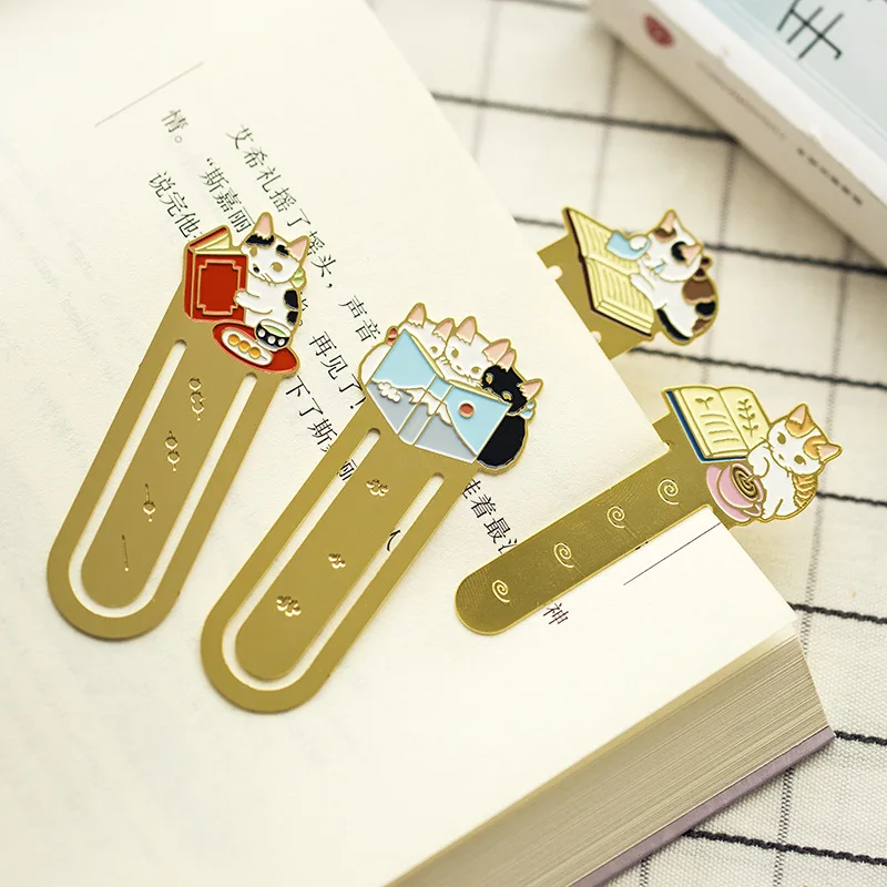 Японский мультфильм милый ленивый кот Kawaii котята книга металлическая маркировка