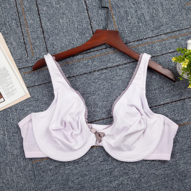 BAICLOTHING женщины большого размера полный охват нижнее белье Бесшовные не-Мягкий Бюстгальтер минимайзер 40 42 44 46 48 C D DD DDD светильник фиолетовый