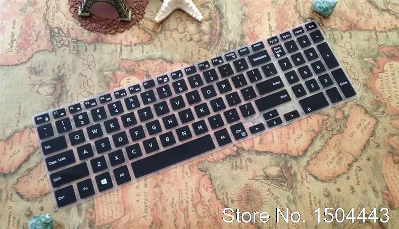 black Силиконовая клавиатура для ноутбука Dell Inspiron Vostro 15 3000 series 15,6 5000 series 15 7000 series - Цвет: black