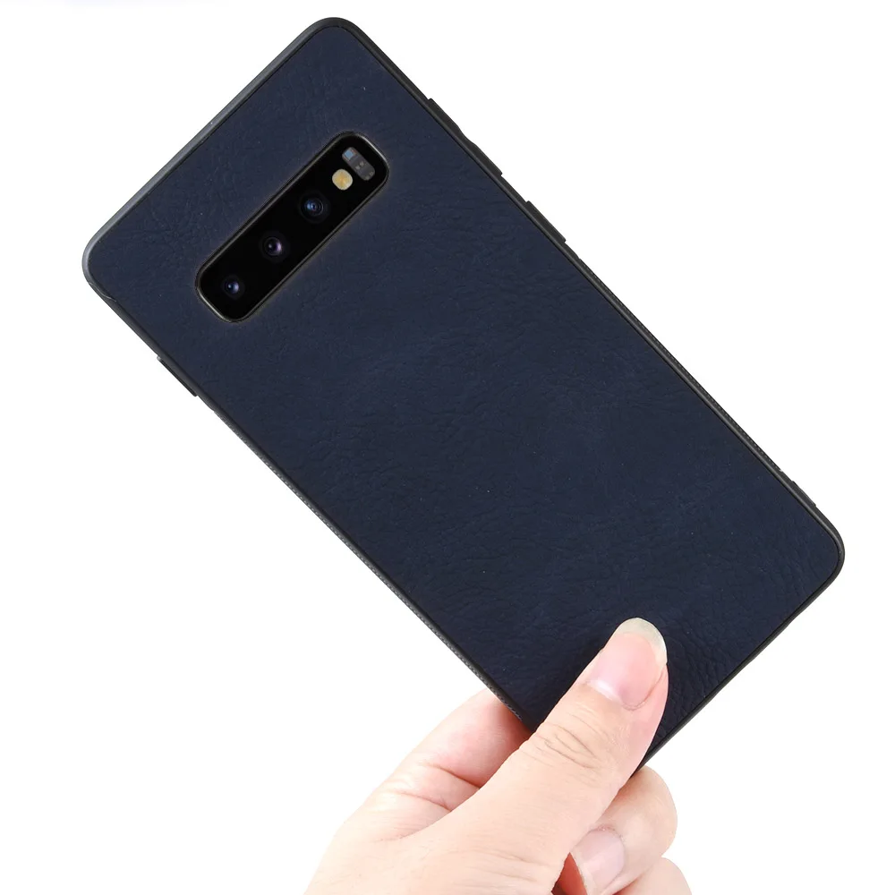 Для samsung galaxy S10 E PLUS 5G Note10 10pro M30 M40 M30S кожаный мягкий силиконовый край задняя крышка