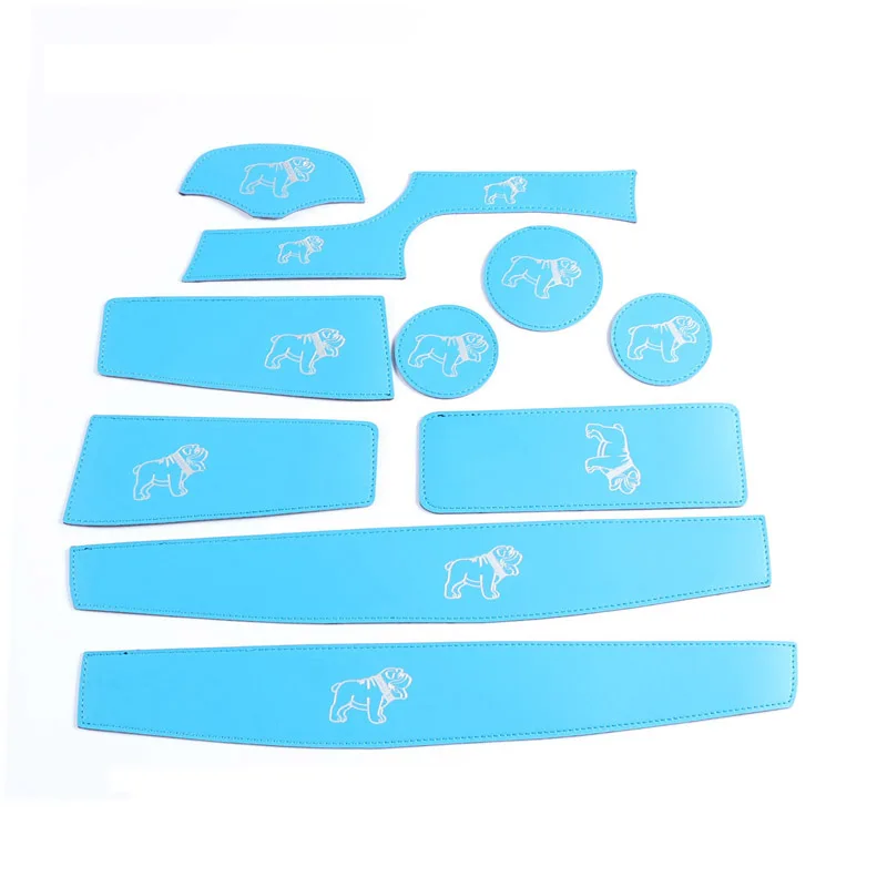 Стайлинг автомобиля Кожаный Автомобильный Декор Bulldog дверной коврик с желобом