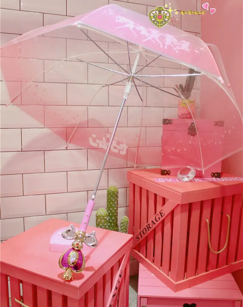 Японское аниме женский милый зонтик для девушек волшебная палочка длинная ручка