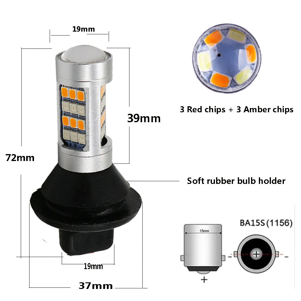 2x T20 7440 50 Вт 2835 42SMD безошибочные светодиодсветодиодный дневные ходовые огни Canbus и
