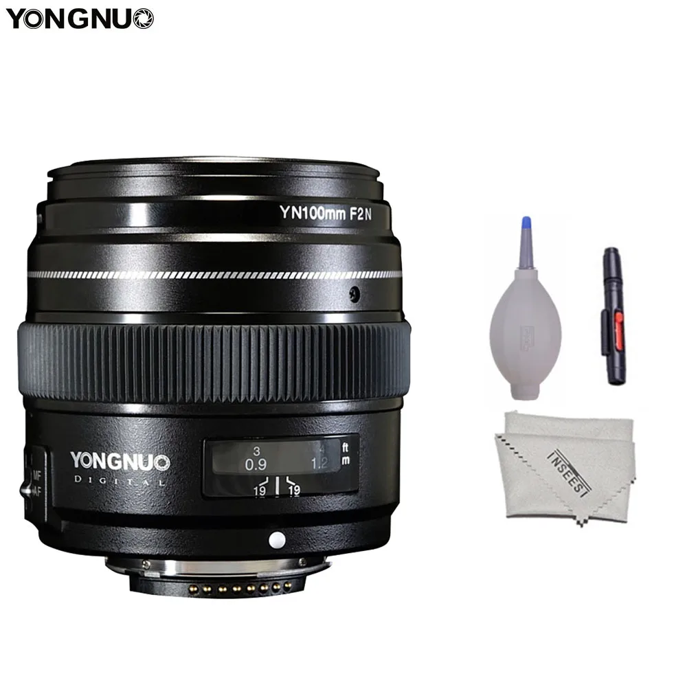 Yongnuo 100 мм F2 объектив с большой апертурой AF/MF Средний теле Прайм пружина