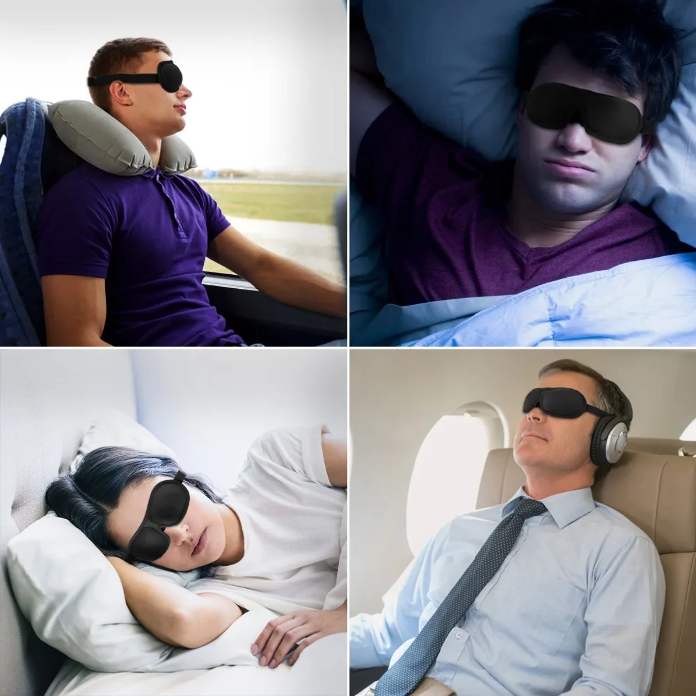 3D Sleeping eye mask Travel Rest Aid Eye Mask Cover Relieve Fatigue Light Blocking Sleep | Дом и сад