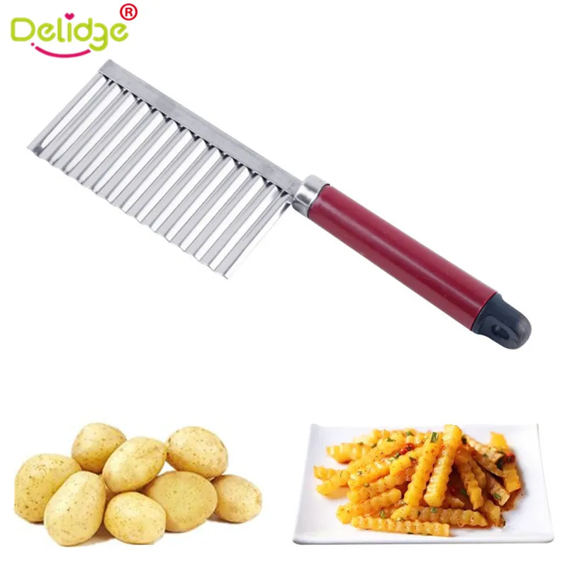 1 шт. нож для волнистой нарезки картофеля Delidge овощей и фруктов из нержавеющей