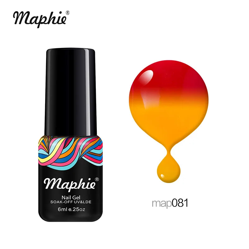 Maphie термальный УФ-гель для ногтей 3D Хамелеон Температура Led лак для ногтей эмаль замочить от Led Изменение цвета гель лак для ногтей - Цвет: 081