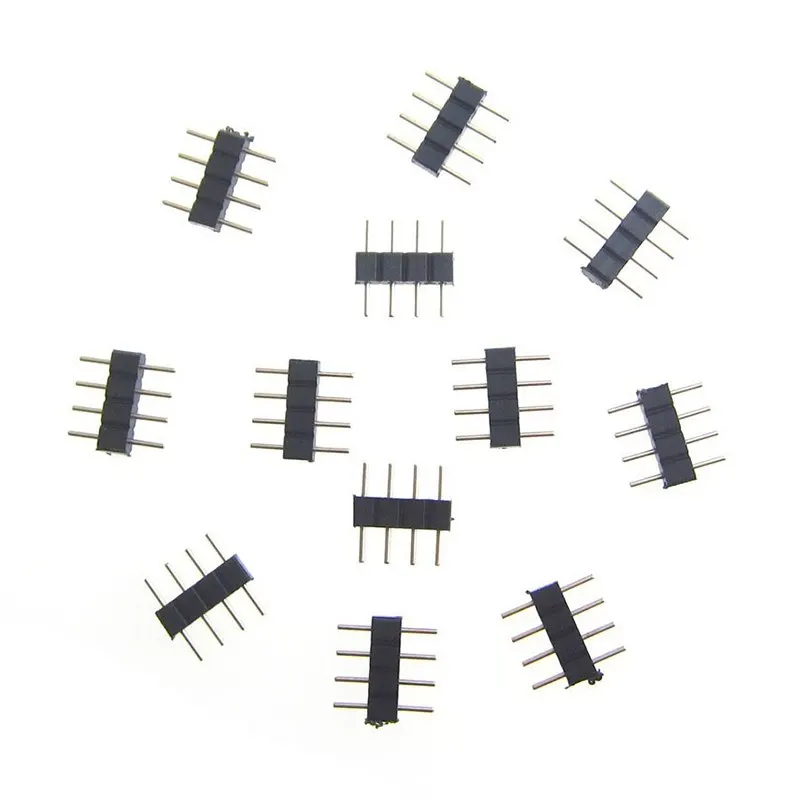 Светодиодный 4pin RGB Разъем 4 контакта иглы мужской тип двойной DIY мелких деталей