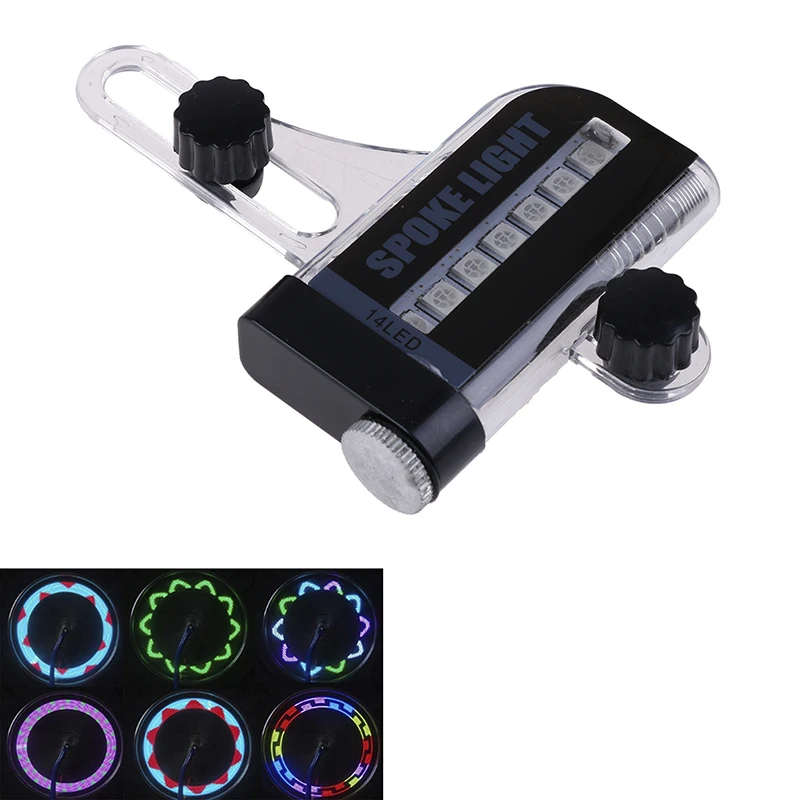 Новый двухсторонний 14 LED мотоцикл велосипедный велосипед спицевый свет